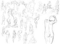 Gesture drawing practice day 1 Feb7 25 digital pencil