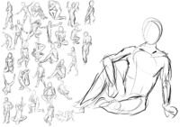 Gesture drawing practice day 3 Feb9 25 digital ink brush